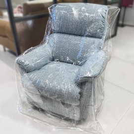 Swanna Plastic Recliner Furniture Cover – Clear Moving Bag for Couch, Heavy Duty Waterproof Cover Pets | Cat Scratching Protector,Plastic Chair Cover 42" BH x 25" AH x 36”W x 40”D (Armchair-1 Pack)