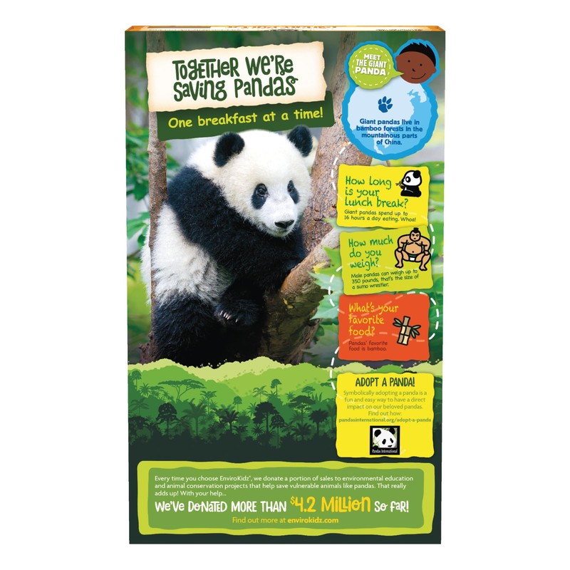 EnviroKidz Organic Panda Puffs Cereal, 10.6 oz (Pack of 1),