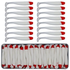 50Pcs Soft Lures Swimbaits Fishing Bass Plastic Paddle Tail Luya Bait Portable Box Proven Colors for Trout Salmon Redfish Freshwater Saltwater