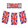 JJA Union Jack Themed British Flag, UK Bunting Banner, For