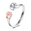 VENACOLY Dachshund Ring 925 Sterling Silver Dachshund Open Rings Jewellery