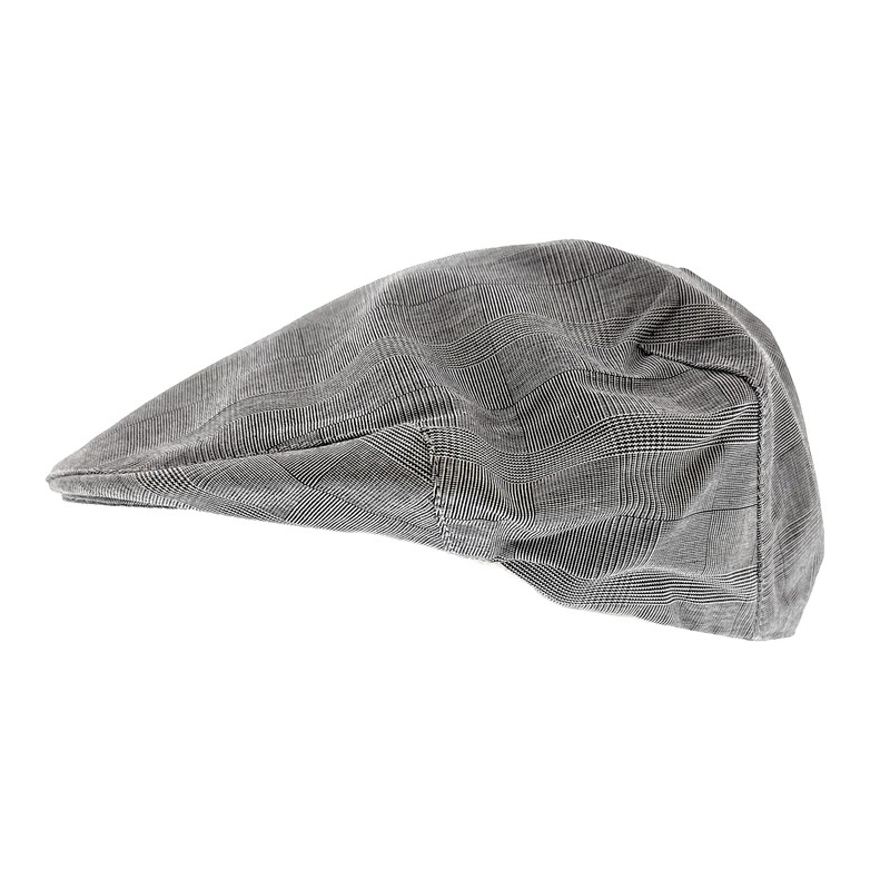 Dolce & Gabbana Light Grey Fine Plaid Flat Cap-58 for