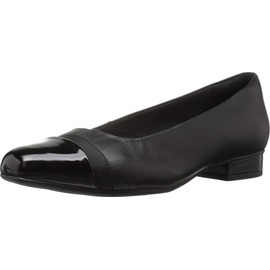 Clarks womens Juliet Monte Pump, Black Leather/Synthetic, 9 US