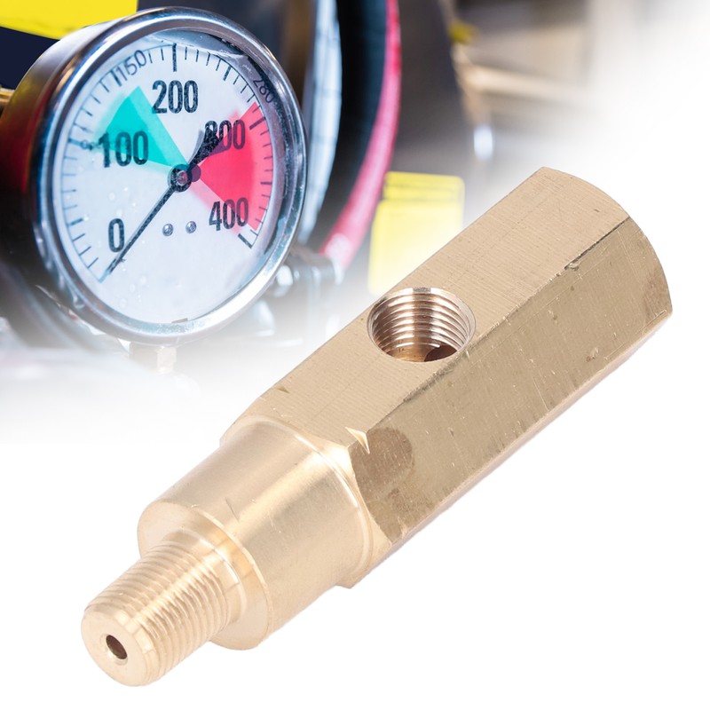 1/8in Oil Pressure Gauge Adapter Brass T Piece Sensor Sender