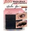 Fluffy Individual Clusters Eyelash Extensions Set, 120D Volume Lashes, Black