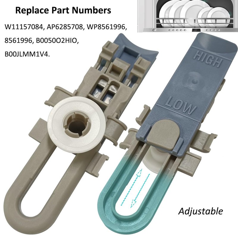WP8561996 Dishwasher Upper Rack Wheel Adjuster, Replace W10889280 8561996 B0050O2HIO