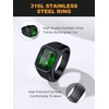 Bestyle Cool Black Classic Green Emerald Square Signet Ring With