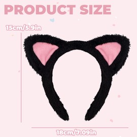 1Pc Unique Cat Ears Headband Fashionable Fuzzy Cat Ears Headband Soft Comfortable Cat Ear Hair Hoop Useful Washing Face Headbands for Women Girl
