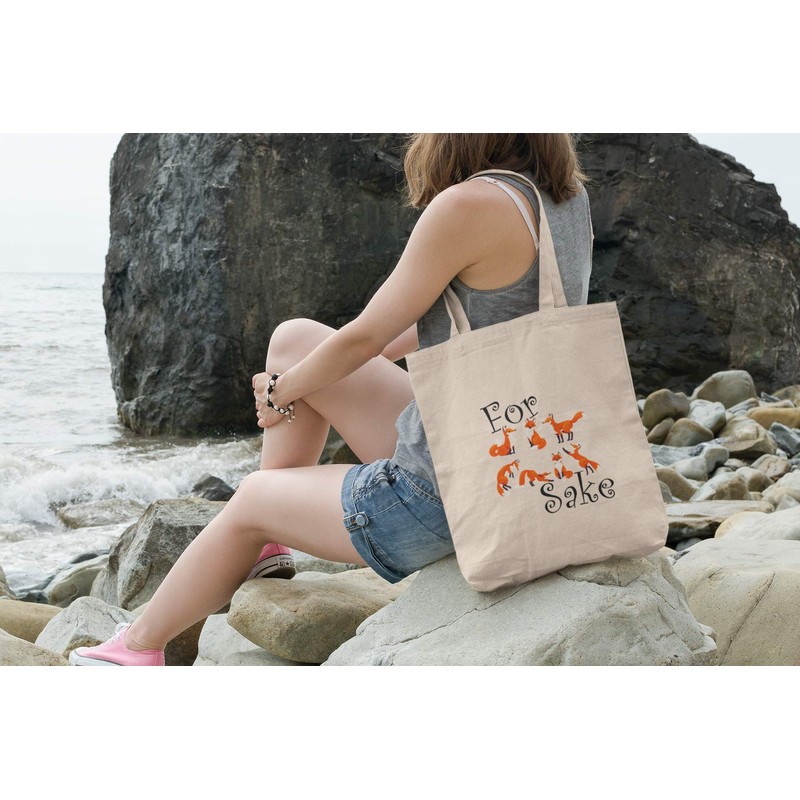 Super Lemon For Fox Sake Tote Reuseable Shoulder Shopping Bag