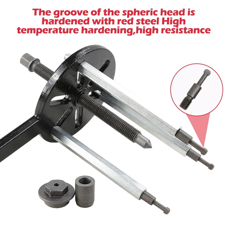 DKwoeshg Bearing Puller Kit, Inner Hole 3-Jaw Puller with Curved
