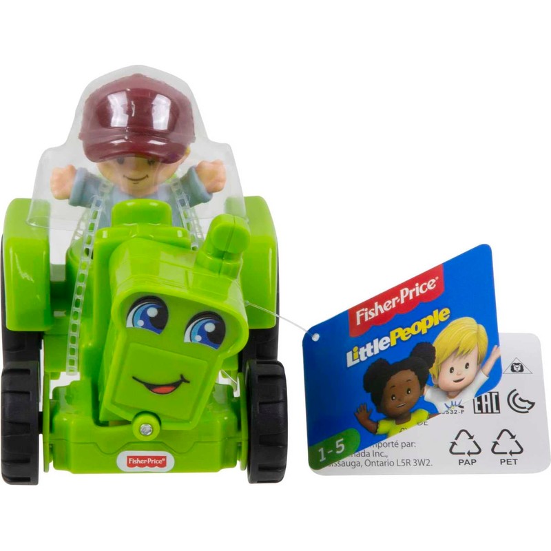 Fisher-Price Little People Toddler Toy Helpful Harvester Tractor, Farm Vehicle