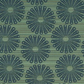 Crypton® CF Stinson Sunburst Peacock blue  Contemporary Shapes Upholstery Fabric