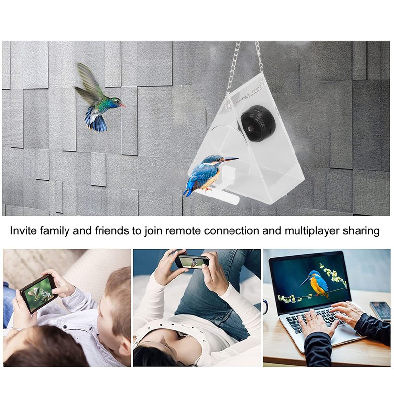 Intelligent Bird Feeder Camera Detachable Night Vision Remote Connection Hanging