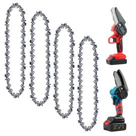 LNGJIN Mini Chainsaw Chain, 6 Inch Replacement Chain, Saw Chain Pitch 1/4 Inch Drive Links, 37 Links, Chainsaw Chains, Saw Chains, 15 cm Cutting Length Trimming Chainsaw Chain, Universal Chain Saw (4)