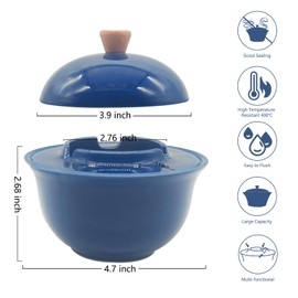 Ashtray,Outdoor Ashtray with Lid,Cigarette&Cigar Ashtray for Outside Patio,Ceramic Ash tray Tabletop for Smokers,Desktop Ashtray for Home Office Windproof&Rainproof odorless,Durability 5.1x5.1x4.72"