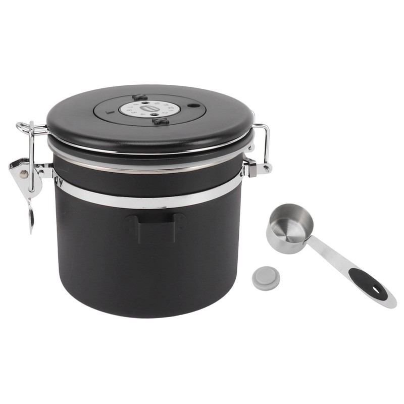 Airtight Coffee Canister 1.2L 304 Stainless Steel Coffee Bean Storage