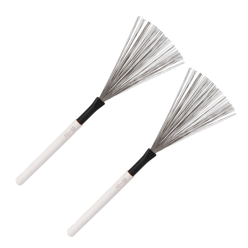 Drum Brush Steel Wire Maple Wooden Handle Percussion Tool Instrument