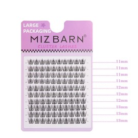 MIZ BARN False Eyelashes C curl Eyelash Clusters, 11-13mm Wispy & Natural individual Lashes False Eyelashes For Beginner(C-11-13 MIX) (trilogy)