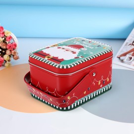 HOLIDYOYO Box Holiday Nesting Containers Giving Tin Metal Cookie Jar Christmas Tins with Lids Cookie Tin The Xmas Cards Christmas Supplies Tinplate Party Supplies Rectangle