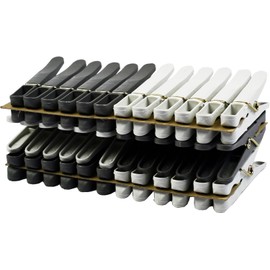 Laguelle Pack of 36 Plastic Clothes Pegs – 100% Recyclable, Made in France, UV Resistant with Soft Pinch That Protects Laundry – Black, White