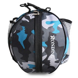 Lixada Basketball Bag, Practical, Portable, Large Bag, Round Shoulder Bag, Round Bag for Ball Sports, Football Ball, Volleyball Carry Bag, Travel Bag for Men and Women