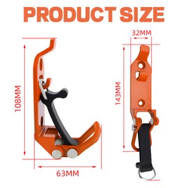 Shovel Holder,Osuter 4 Pieces Shovel Holder for Roof Rack,Offroad Accessories,Rubber Locking Bearing,Wall Mounting bBrackets,Shovel Holder with Rubber Tension Lock(Orange)