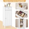 GLACER Floor Storage Cabinet, Multifunctional Bathroom Storage Cabinet with 2