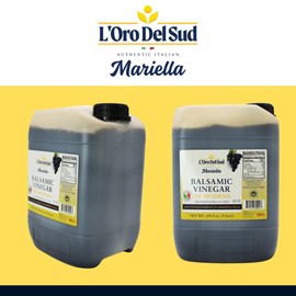 Mariella Premium Aged Balsamic Vinegar of Modena, IGP Certified, 5 liters (169 fl oz), Product of Italy, Bulk Packaging Refill, Foodservice, Repacking, Restaurants, Home Use