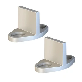 JUBEST Silver Aluminum T-Guide for Sliding Barn Door Hardware Set of 2