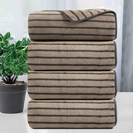 Mistyrose Bath Towels,4 Pack Dark Curry 35"x70" Large Bath Towels Microfiber Absorbent XL Bath Sheets Super Soft Towels for Bathroom Quick Dry Oversized Shower Towels for Family Hotel Spa Gym