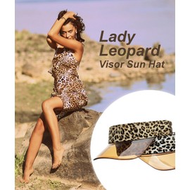 thuizen - Gorra de leopardo para mujer, diseño de ala ámbar, estilo casual, deportivo, con visera, Cafe, One Size