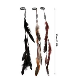 Set of 6 Feather Hair Accessories Set, Feather Hair Clips, Clip In Feather Hair Clip, Headpiece Hair Extensions with Feathers, Suitable for Photography, Role Play, Theme Party