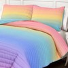 Lush Decor Rainbow Ombre 3 Piece Quilt Set, Full/Queen, Rainbow