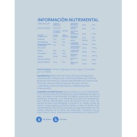 NutriADN B Complex | Complejo B Metilado con Coenzima Q10, Magnesio, Colina y Zinc | Apoyo Energético, Mental y Cognitivo | 60 Cápsulas