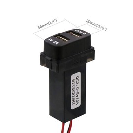 zmart Mitsubishi QC3.0 + 5V 3A USB High Speed Car Charger Lancer Outlander Pajero
