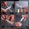 OUTU Keychain Nail Clipper Multitool, 6 in 1 EDC Utility