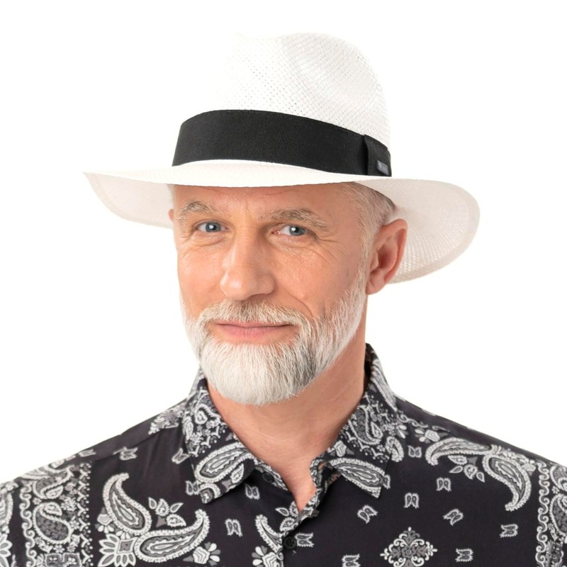 Lipodo White Night Traveller Hat Men´s Hats Straw (M (56-57
