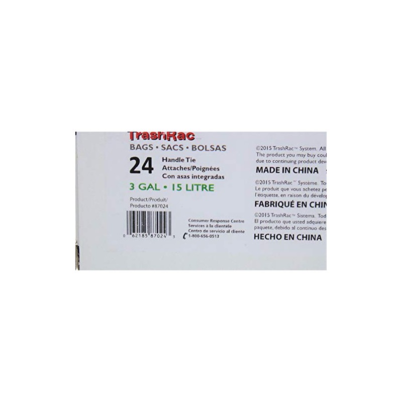Trashrac 3 gal. Trash Bags Handle Tie 24 pk