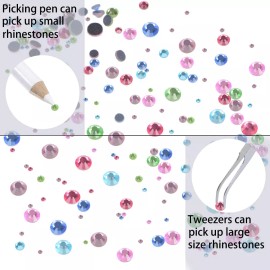 Courhope 6616 Kit De Bisuteria Cristal Pedreria Para Ropa Uñas Hotfix