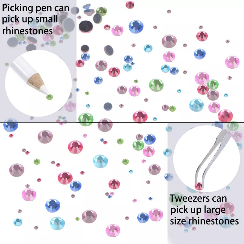 Courhope 6616 Kit De Bisuteria Cristal Pedreria Para Ropa Uñas