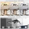 HLILCEH Modern Black Led Ceiling Light 3-Square Design 3000K-6500K Dimmable