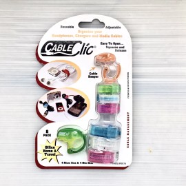 CABLE CLIC CLAMP KP0179 ORGANIZE YOUR HEADPHONES, CARGERS & MEDIA CABLES 8 PACK
