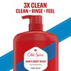 Old Spice Refreshing 2-in-1 Body & Face Wash for Men,