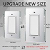Silver Mirrored Acrylic Wall Plate Switch Light Cover Durable Decorative