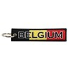 Belgium Flag Key Chain, 100% Embroidered