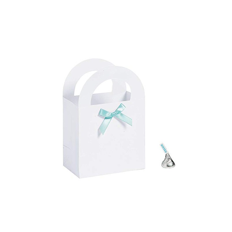 Fun Express BABY SHOWER PAPER BAG W BLUE BOW -