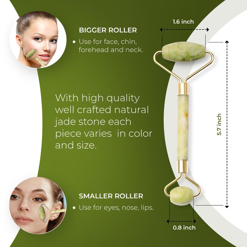 Jade Face Roller - Anti Aging Jade Face Massage Tool