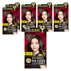 Lien Black Hair Dyeing Cream, Black Brown, 6 Pieces / 리엔 흑모비책 새치염색 크림, 흑갈색, 6개