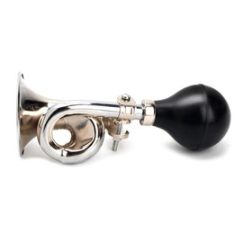 Deruxan Bicycle Horn Ball Horn Classic Blade Bike Mountain Bike Horn Bicycle Post Horn Vintage Chrome-Plated Tin Horn Indoor Horn with Adjustable