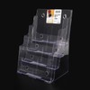 Acrylic A4 Flyer Catalog 4-Tier Display Showcase Stand Menu